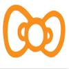 Cute Kitty Bow Vinyl Sticker Decals (Pack of 2) for Car Bumper Window Laptop Tablet Phone (6" x 3.4", Orange) view 1