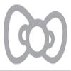 Cute Kitty Bow Vinyl Sticker Decals (Pack of 2) for Car Bumper Window Laptop Tablet Phone (4" x 2.3", Silver) view 1