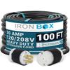 IronBox Electric - L21-30 Extension Cords - L21-30 Plug to L21-30 Connector - 30A, 120/208V 3 Phase - 8/5 SOOW Heavy Duty Extension Cord - Ideal for Industrial, Commercial & Construction Use(100 ft) view 1