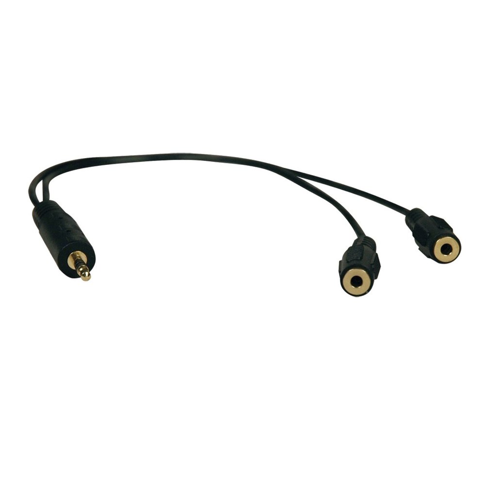 Tripp Lite P313-001 3.5mm Stereo Cable Y-Adapter, 1ft