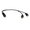 Tripp Lite P313-001 3.5mm Stereo Cable Y-Adapter, 1ft view 1