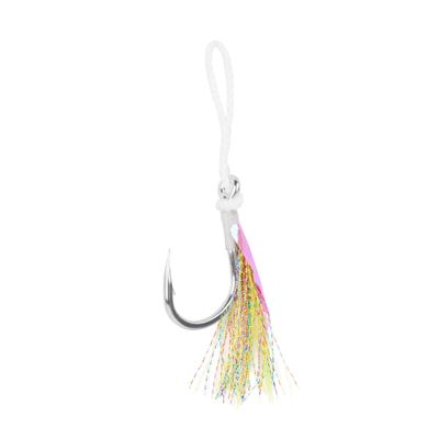 Mustad J-Assist Heavy Duty Jigging Assist Rig Green Flash Size 5/0 Pack 2 Metal Jig Offshore