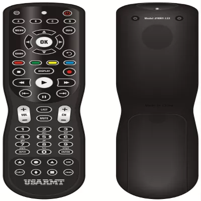 USARMT RWY-122 Backlit 4-in-1 IR Learning Remote for Apple TV, Xbox One, Roku & Windows Media Center