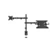 Newstar FPMA-D550NOTEBOOK Full Motion and Desk Mount (clamp) for 10-27" Monitor Screen and Laptop, Height Adjustable - Black view 2