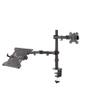 Newstar FPMA-D550NOTEBOOK Full Motion and Desk Mount (clamp) for 10-27" Monitor Screen and Laptop, Height Adjustable - Black view 3