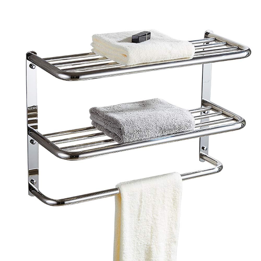 LUANT 30 Inch Bathroom Shelf 3-Tier Wall Mounting Rack with Towel Bars, Extra Long