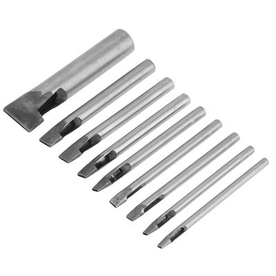 2mm Oval Shape Hole Punch,9pcs Leather Oval Shape Hole Punch Kit Cutter Hollow DIY Tool High Carbon Steel Total Length105mm for Belt Watch Band Leather Working