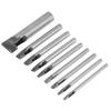 2mm Oval Shape Hole Punch,9pcs Leather Oval Shape Hole Punch Kit Cutter Hollow DIY Tool High Carbon Steel Total Length105mm for Belt Watch Band Leather Working view 1