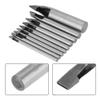 2mm Oval Shape Hole Punch,9pcs Leather Oval Shape Hole Punch Kit Cutter Hollow DIY Tool High Carbon Steel Total Length105mm for Belt Watch Band Leather Working view 3