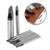 2mm Oval Shape Hole Punch,9pcs Leather Oval Shape Hole Punch Kit Cutter Hollow DIY Tool High Carbon Steel Total Length105mm for Belt Watch Band Leather Working view 4