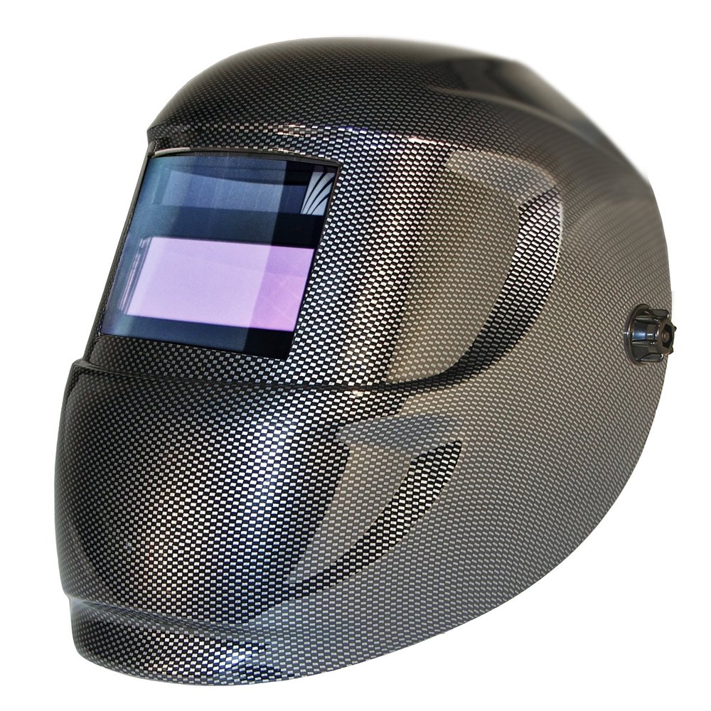 Carrera Welding Helmet with Auto Darkening 1000F Filter (Carbon Fiber)