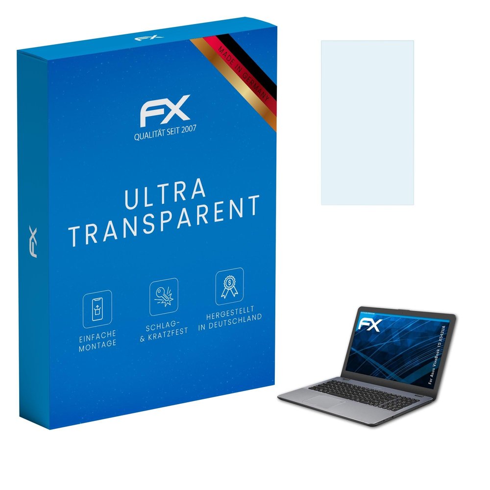 atFoliX Screen Protection Film compatible with Asus VivoBook 15 X542UA Screen Protector, ultra-clear FX Protective Film (2X)