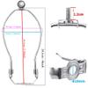 2 Pcs 8 inch Lamp Harp Holder for Table and Floor Lamps (Chrome Polished) view 2
