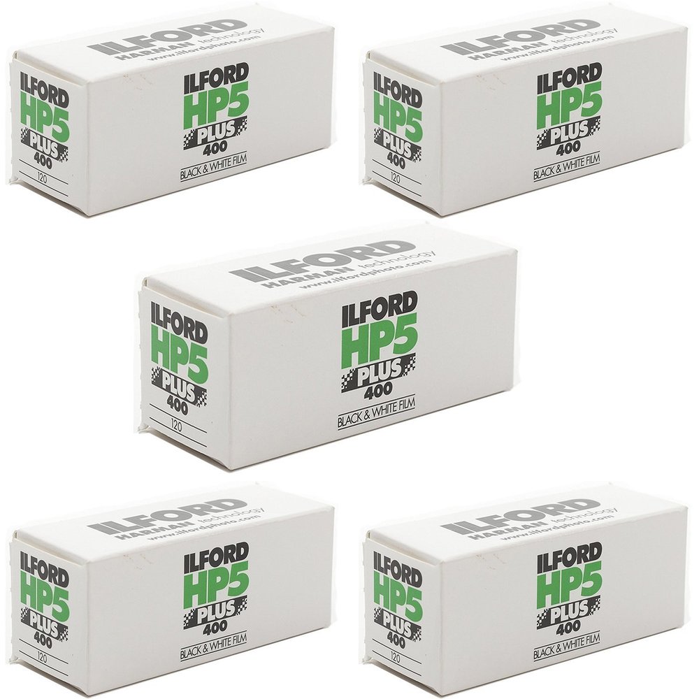 5 Rolls Ilford HP5 400 120 Film 2 Pack