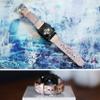 iwatch Leather Apple Watch band, for 38mm 42mm iwatch band, iwatch band boho Bohemian Pearl, floral, Custom made to Order view 4