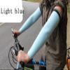 Arm Sleeves For Women Men (2 pair) Cycling Armwarmers Summer UV Sun Protection Blue + Light-Blue XXL view 3
