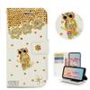 STENES Bling Case Compatible with iPod Touch 6 Case - 3D Handmade Crystal Pretty Night Owl Floral Wallet Credit Card Slots Fold Stand Leather Cover - Gold view 1