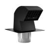 Imperial Manufacturing Group Vt0640 Manufacturing R2 9 in. L X 4 in. Dia. Black/Silver Aluminum Roof Cap with Collar view 1
