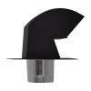 Imperial Manufacturing Group Vt0640 Manufacturing R2 9 in. L X 4 in. Dia. Black/Silver Aluminum Roof Cap with Collar view 2