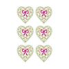3D Stickers 4 cm - Diamond Heart on Light Green Background view 1