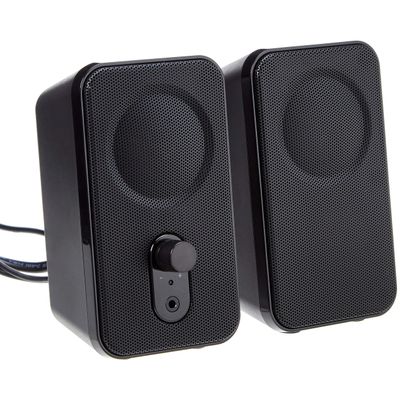 Amazon Basics Computer Speakers for Desktop or Laptop PC, AC-Powered (US Version), Black