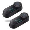 FreedConn Motorcycle Helmet Communication System T-COM SC 2Pack, 2-Way 800M Universal Helmet Bluetooth 5.0 Intercom kit with LCD Screen for Motorbike, Music Sharing/FM Radio/Siri/ IP65/ 2 in1 mic view 1