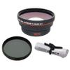 GC-PX100 HD (High Definition) 0.5X Wide Angle Lens for JVC Model + Circular Polarizing Filter + Micro Fiber Cleaning Cloth view 2