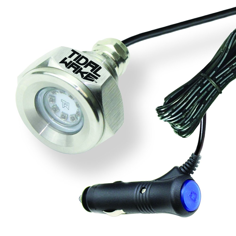 Tidal Wake Plug N' Play IP68 Underwater LED Boat Drain Plug Light, No Wiring Required, No Holes to Drill, Simply into Accessory Socket, Add Underwater Lighting in 5 Minutes! (Red)