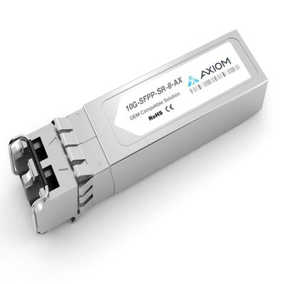 Axiom 10G-SFPP-SR-8-AX 10G-Sfpp-SR8-Ax - SFP+ Transceiver Module (Equivalent to: Brocade 10G-Sfpp-SR-8) - 10 GigE - 10Gbase-SR - LC Multi-Mode - Up to 984 ft - 850 Nm (Pack of 8)