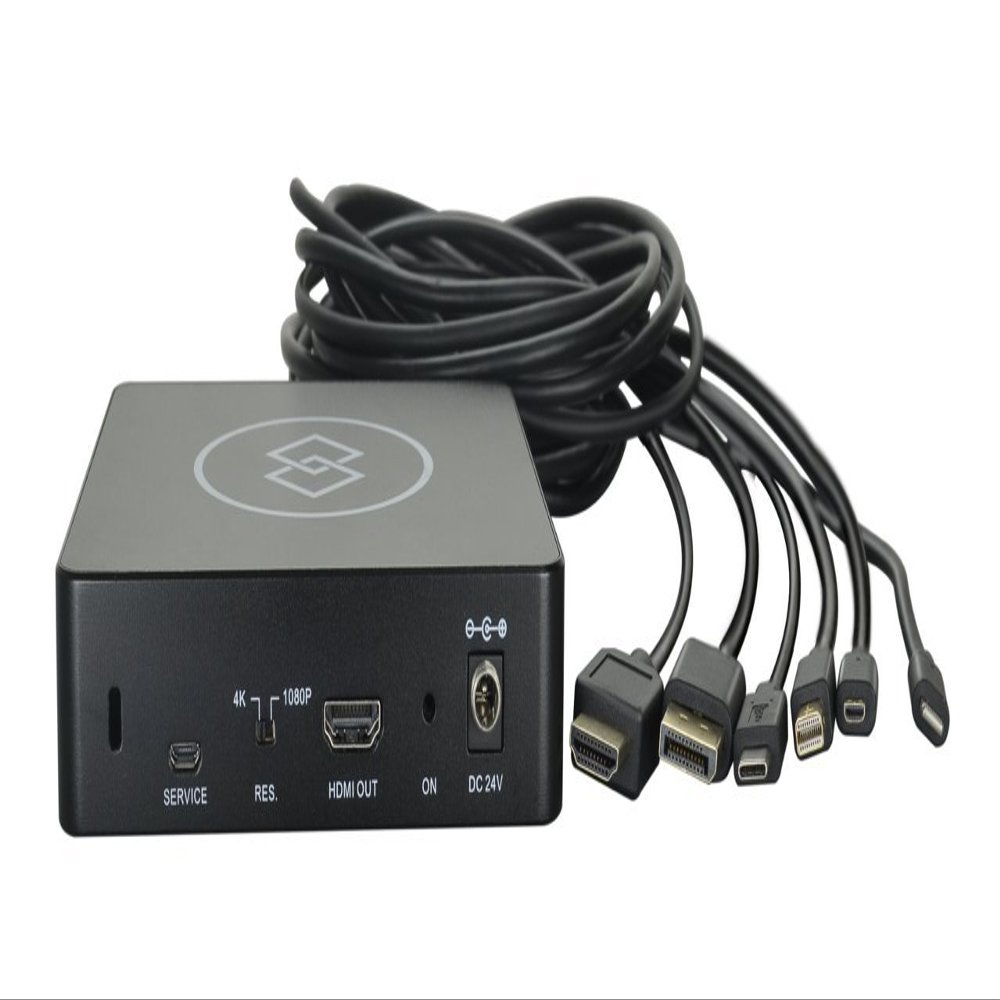 6x1 Multi-Format Auto Switcher/Scaler with 6 Different Input Connection Types Switched, Converted to HDMI, and Scaled to 1080P or 4K