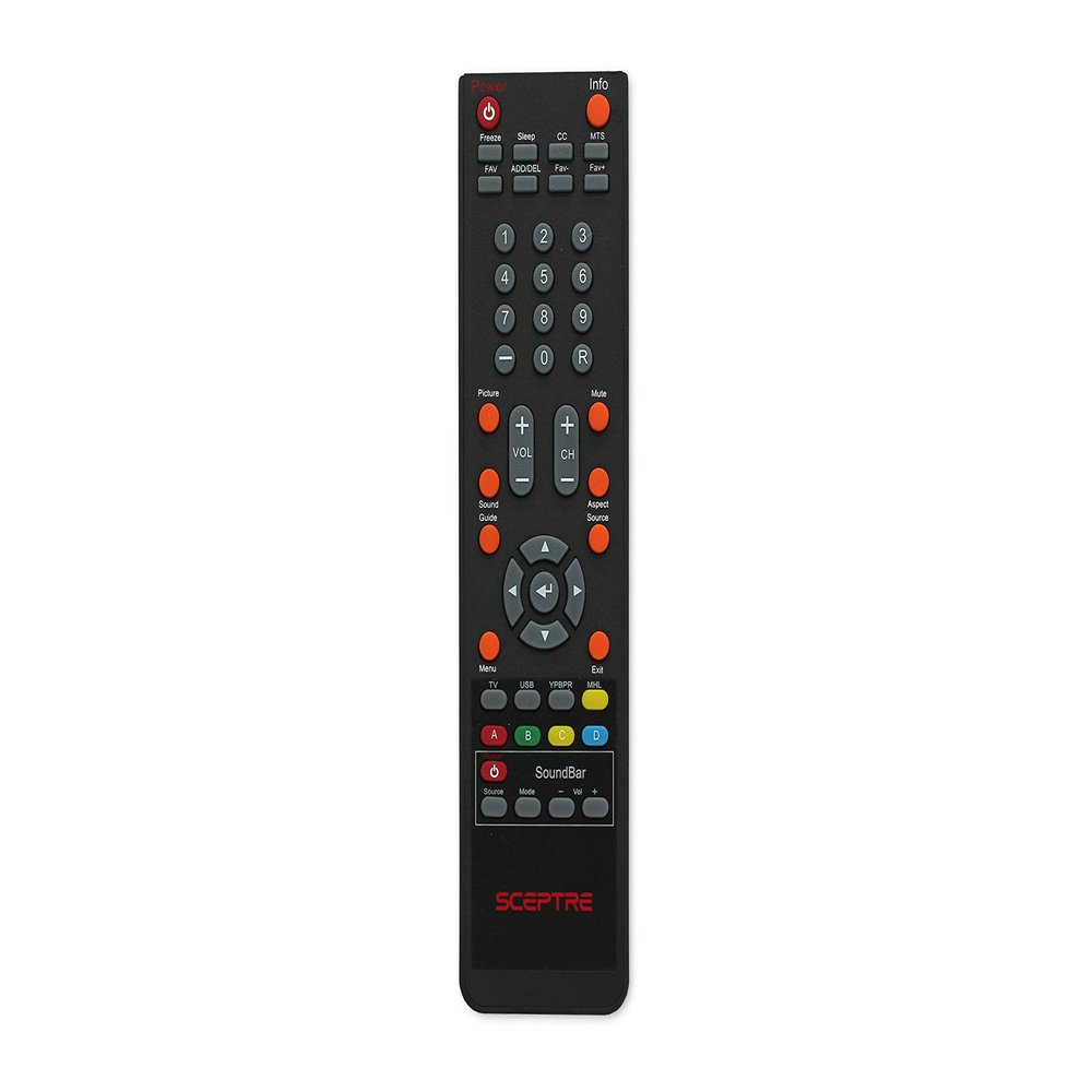 USARMT New Sceptre 142022370003C Remote Control for Sceptre TV E245BVFHD, E325BVHDC, E325BVHDU, E325BVFMD, E325BVMDC, E328BVFMDC, E328BVFMDU, E328BVHDC, E475BVFMDU, E478BVFMDU, E245PVFHDR, E245WF