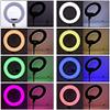 Yidoblo 18 inch LED Ring Light Kit Dimmable RGB/W Colors Photo Studio Video Portrait Film Selfie YouTube Photography Lighting Set with C Phone/Camera Holder, Makeup Mirror, Stand and Travel Bag view 3