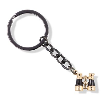 Dave The Bunny Binoculars Black and Gold Charm Keychain