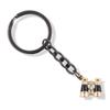 Dave The Bunny Binoculars Black and Gold Charm Keychain view 1