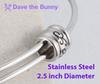 Dave The Bunny Binoculars Black Stainless Steel Charm Bangle view 3