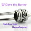 Dave The Bunny Binoculars Black Stainless Steel Charm Bangle view 4