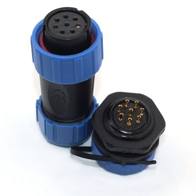 SZJELEN SP21 Series 21mm 2Pin-12Pin Panel Mount Waterproof Aviation Cable Connector Cable Gland Cap (8Pin)