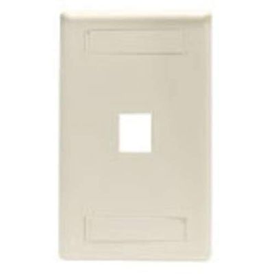 Black Box Keystone WALLPLATE - Single-Gang, 1-Port, Office White, GSA, TAA, 45 Day Standar