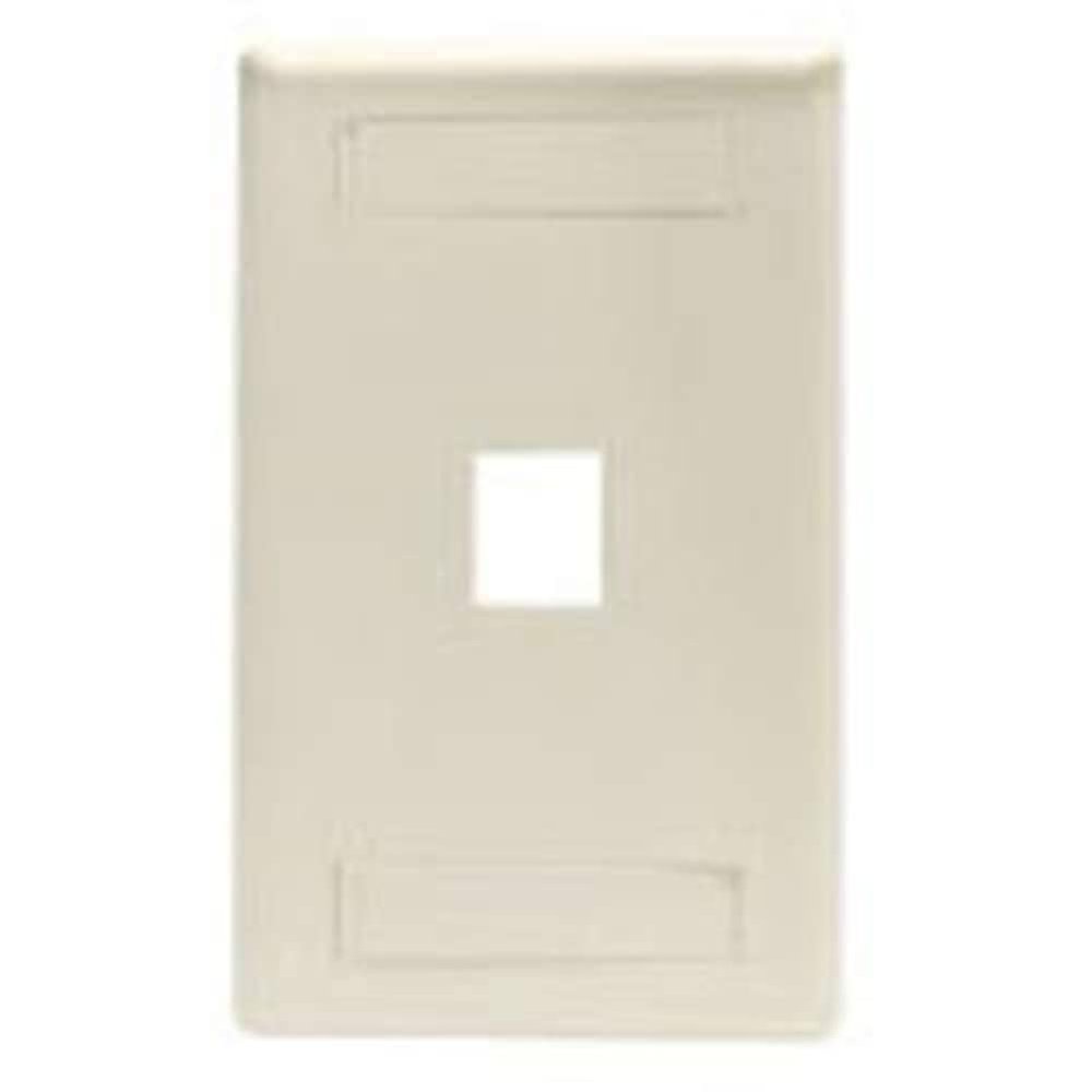 Black Box Keystone WALLPLATE - Single-Gang, 1-Port, Office White, GSA, TAA, 45 Day Standar