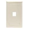 Black Box Keystone WALLPLATE - Single-Gang, 1-Port, Office White, GSA, TAA, 45 Day Standar view 1