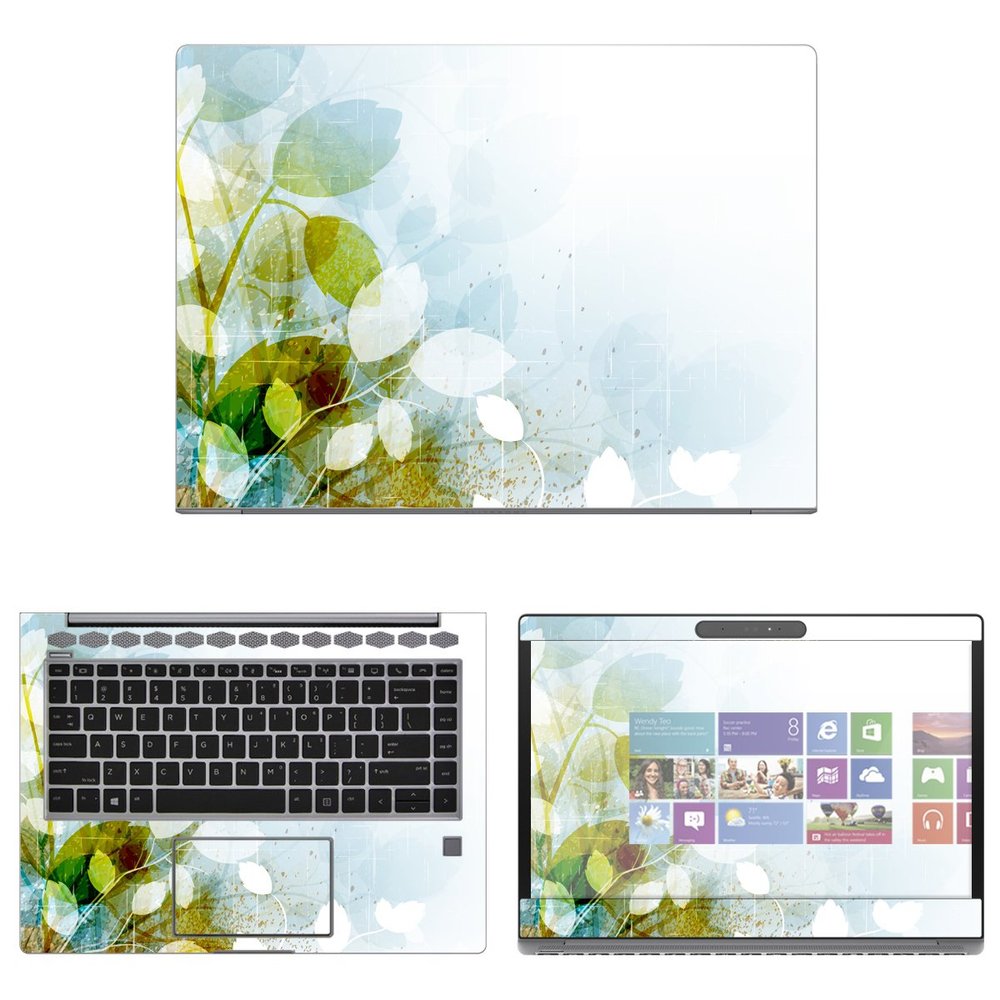 Decalrus - Protective Decal Floral Skin Sticker for HP EliteBook 1040 G4 (14" Screen) case Cover wrap HPelitebk1040g4-95