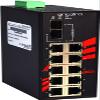 Antaira LNX-1202G-SFP Industrial-Grade 12-Port Unmanaged Gigabit Ethernet Switch, 2 SFP Slots, DIN-Rail Mount, -10 to 70C Operating Temperature, Redundant 12 to 48 VDC Power Input view 1