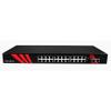 Antaira LNX-2602G-SFP Industrial 26-Port Unmanaged Gigabit Ethernet Switch, 2 SFP Slots, DIN-Rail Mount, -10 to 70C Operating Temperature, AC Power Input view 2