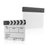 Andoer Dry Erase Acrylic Director Film Clapboard Movie TV Cut Action Scene Clapper Board Slate with Marker Pen, Black/White Stick, White view 4