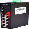 Antaira LNX-0802C-SFP Industrial-Grade 8-Port Unmanaged Fast Ethernet Switch, 2 SFP Slots, DIN-Rail Mount, -10 to 70C Operating Temperature, Redundant 12 to 48 VDC Power Input view 2