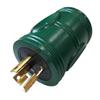 Parkworld 886375 AC Adapter L5-15P to 5-20R (5-15R), Locking L5-15 Plug to Household 5-15 (Generator 5-20 T-Blade) Receptacle (Green) view 1