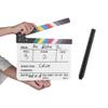 Andoer Dry Erase Acrylic Director Film Clapboard Movie TV Cut Action Scene Clapper Board Slate with Marker Pen, Black/White Stick, White view 1