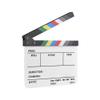 Andoer Dry Erase Acrylic Director Film Clapboard Movie TV Cut Action Scene Clapper Board Slate with Marker Pen, Black/White Stick, White view 4