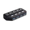 axGear USB 3.0 HUB 4 Port High Speed Data Transfer with Power Adapter LED On/Off Switch view 1