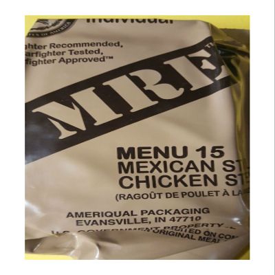 Andrews Corner MRE Meals Survival Food 2019 US MILITARY MEALS READY TO EAT Meal Prepper Food (Mexican Style Chicken Stew - Meal 15)